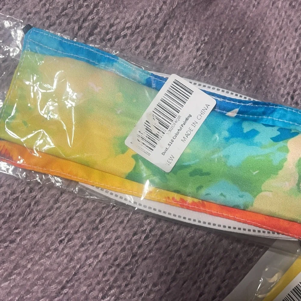 New watercolor face mask and watch band